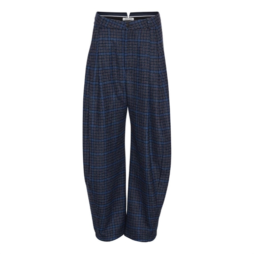 HENRIK VIBSKOV ONE PANTS BLUE WOOL CHECKS